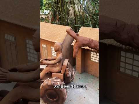 Snake Ko ठोक दिया 🤣 ~ mini wood toy - woodworking arts / hand craft ideas #shorts #viral