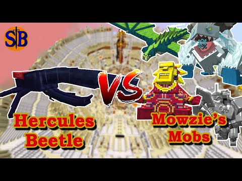 Hercules Beetle (Chaos Awakens) vs Mowzie's Mobs | Minecraft Mob Battle