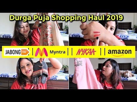 Durga Puja Shopping Haul 2019 | Myntra Haul | Jabong Kurti Haul 2019 | Nykaa Haul 2019 Video