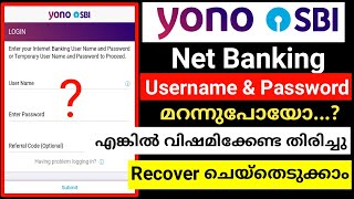 How To Recover Yono Sbi Username And Password
