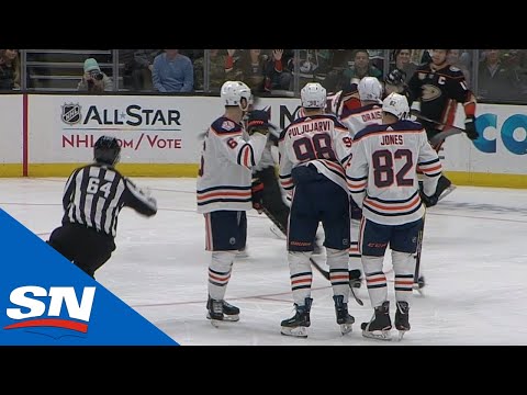 Anaheim Ducks & Edmonton Oilers Exchange Heated Words After Leon Draisaitl Goal