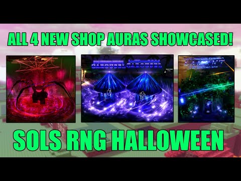 All 4 New Halloween Shop Auras Showcased in Sol's RNG!