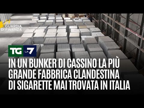in un bunker di Cassino la più grande fabbrica clandestina di sigarette mai trovata in Italia