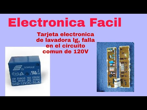 Tarjeta de lavadora LG no activa motor, no activa bomba, no activa válvulas..