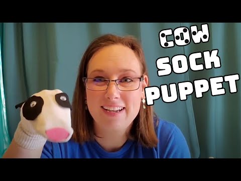 Summer Kids Crafts - Cow Sock Puppet