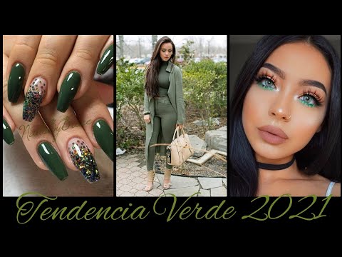 TENDENCIA COLOR VERDE 2021/ROPA UÑAS MAQUILLAJE COLOR VERDE