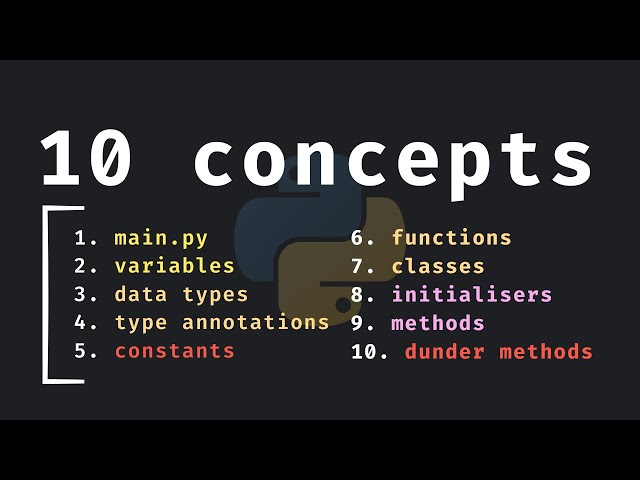 10 Essential Python Concepts Explained in 20 Minutes | Magica