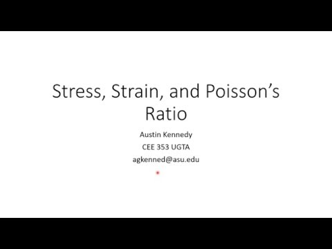 CEE 353 Stress, Strain, and Poisson's Ratio