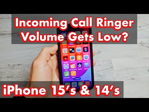 iPhone 14's/15's: Incoming Call Ringer Gets Low? Easy Fix!