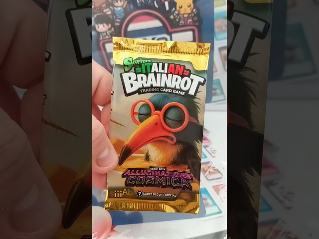 Vídeo relacionado con Skifidol Italian Brainrot Trading Card Game, Serie Gama Anomalía Galáctica, 24 sobres de 7 cartas, juego de cartas coleccionables