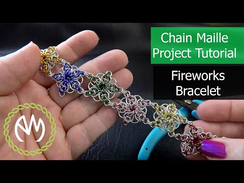 Chain Maille Project Tutorial - Fireworks Bracelet