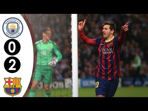 Manchester City vs Barcelona UCL 0-2 2013/2014 Full Highlights HD