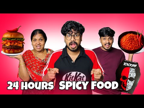 EATING ONLY SPICY FOOD FOR 24 HOURS 🥵