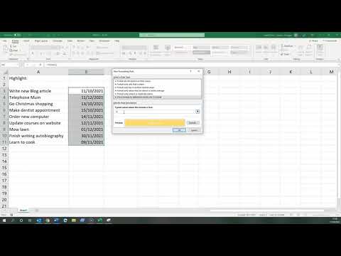 Finding the Day of the Week from a date in Excel and use this in Conditional Formatting
