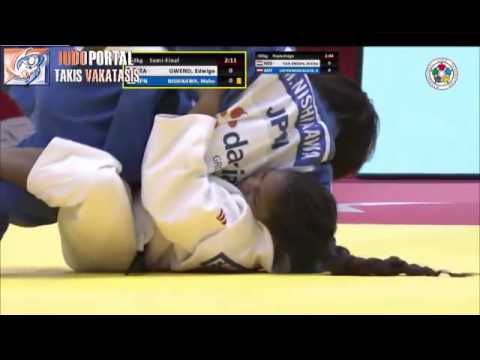 Judo Grand Slam Tokyo 2014 Semifinal -63kg GWEND Edwige (ITA) vs. NISHIKAWA Maho (JPN)