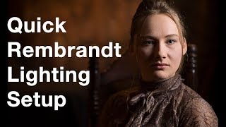 Photography Tips-Quick Rembrandt Lighting Setup