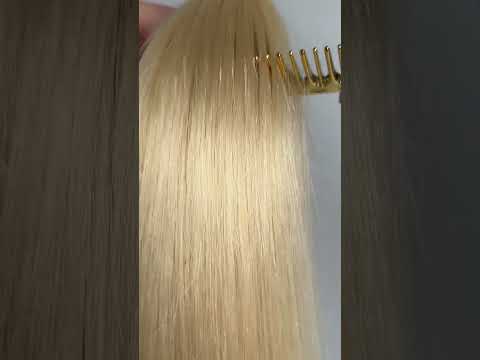 Волосся для нарощування в зрізі 60 см, 50 грам, супер блонд №60 video