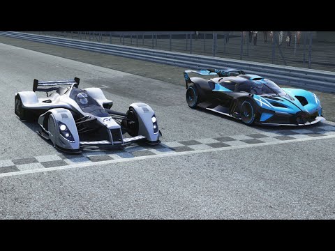 Red Bull X1 Prototype vs Bugatti Bolide at Monza Full Course