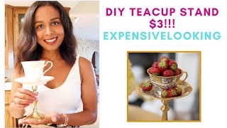 DIY Teacup Stand Centerpiece | $3 & Expensive looking