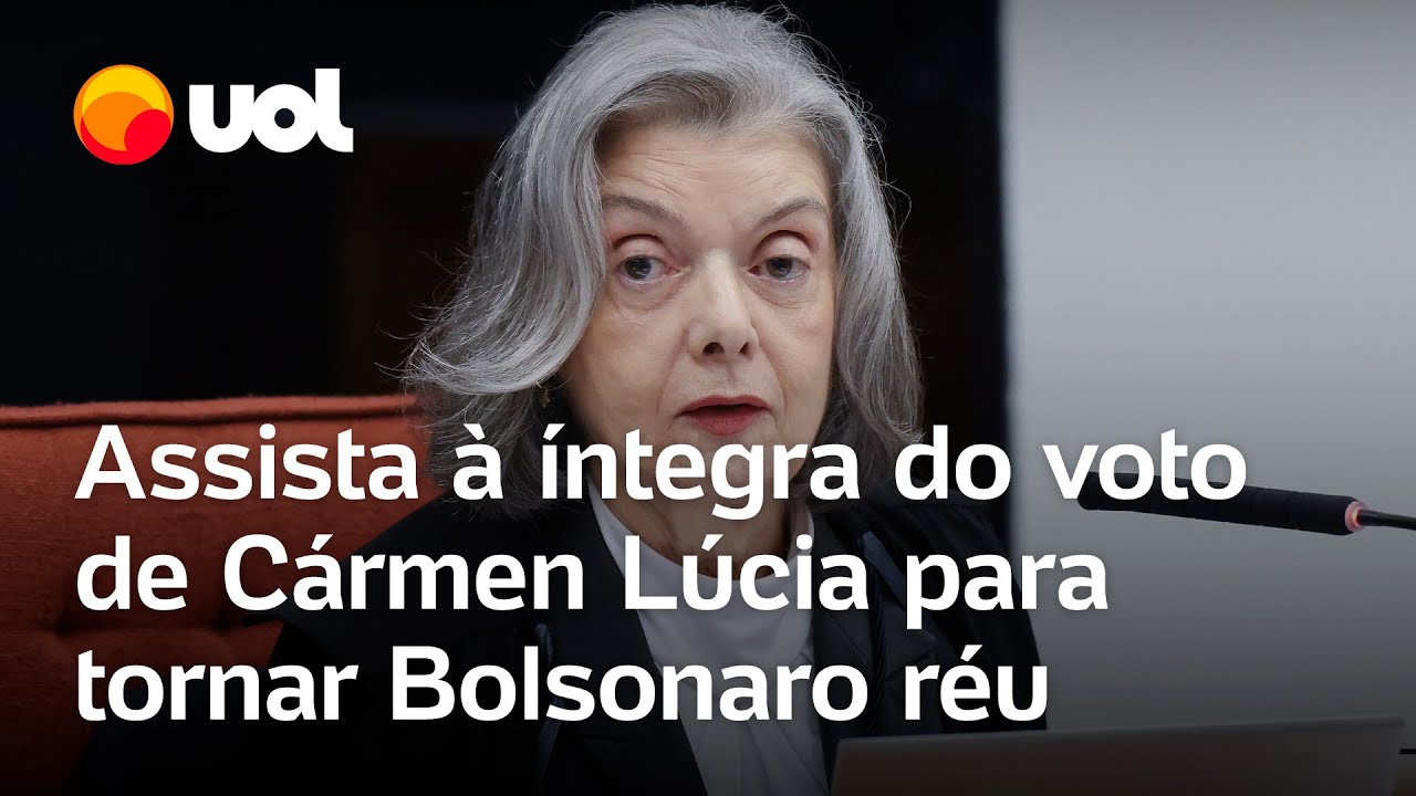 Cármen Lúcia vota para tornar Jair Bolsonaro e mais 7 acusados réus por trama golpista; íntegra