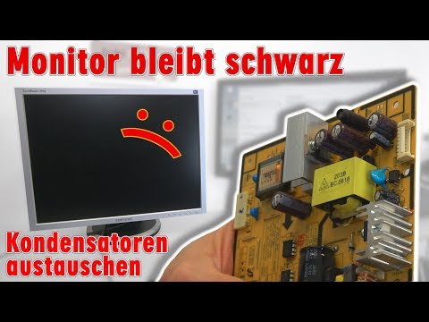 Monitor bleibt schwarz - kein Bild - OSD dunkel - Kondensatoren tauschen