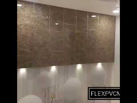 Glossy onyx lush orange - flex pvc marble wall panels