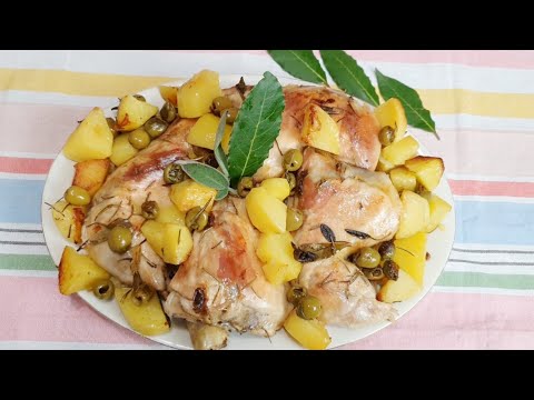 TENERISSIMO POLLO AL FORNO SUPER DELIZIOSO CON PATATE E OLIVE