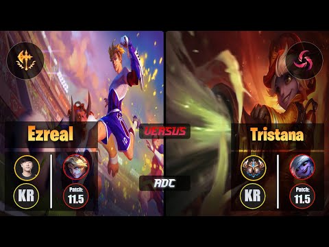 Ruler EZREAL (ADC) [Conqueror] VS TRISTANA - Challenger KR Patch 11.5