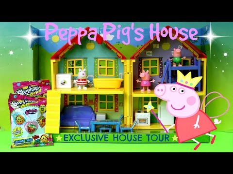 Peppa Pig HOUSE with Peppa Pig George and Suzy Sheep * Shopkins Season 2 Blind Bags Video