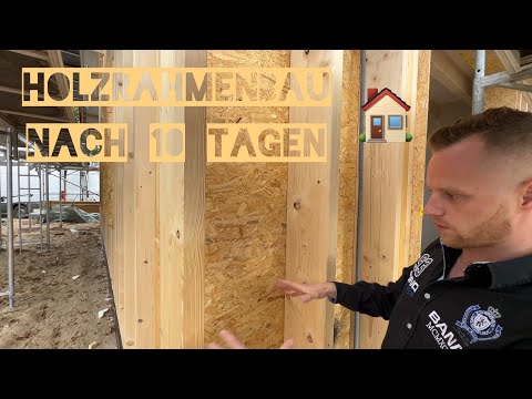 Holzrahmenbau nach 10 Tagen - auf der Baustelle mit Peter - @zimmerei_peter_stock
