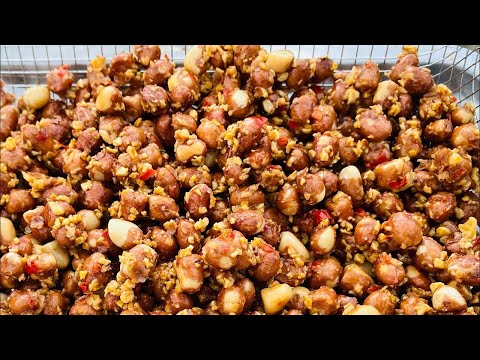 Cách làm đậu phộng rang tỏi ớt giòn ngon hấp dẫn