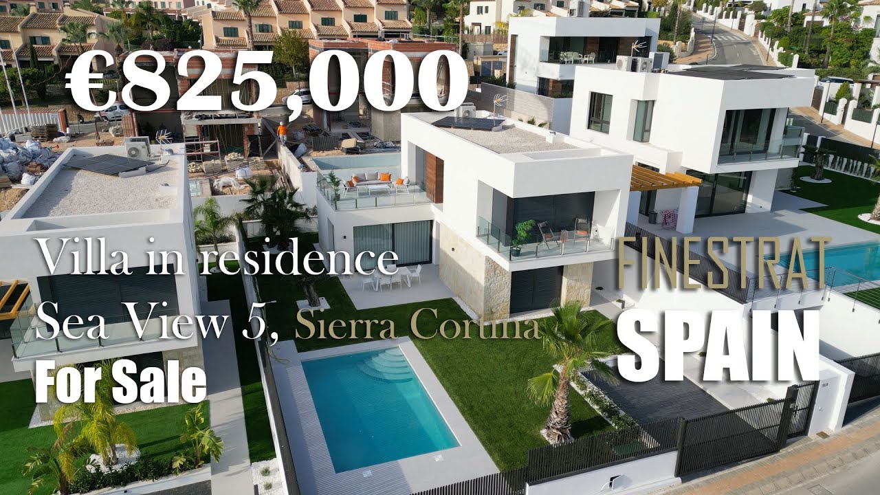 Villa in residence Sea View 5 for sale , Sierra Cortina, Finestrat, Spain. 3 km from the beach