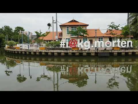 Kampung Morten Village Melaka, em Malaca, durante o dia, Patrimônio Mundial da UNESCO