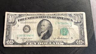 1950 10 Dollar Bill Found at a Bank!