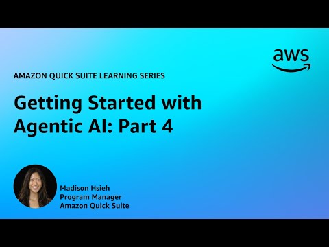 Getting Started with Agentic AI Part 4: Quick Research | Amazon Quick Suite Learning Series
