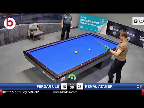 FERDAR ULE & KEMAL ATAMER Bilardo Maçı - 2021 TÜRKİYE ŞAMPİYONASI 2.ETAP-9.TUR