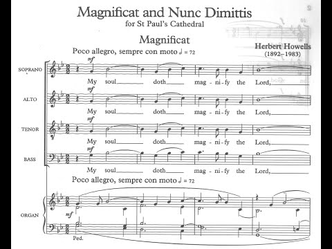 Herbert Howells - Magnificat (St Paul's Service) (score video)
