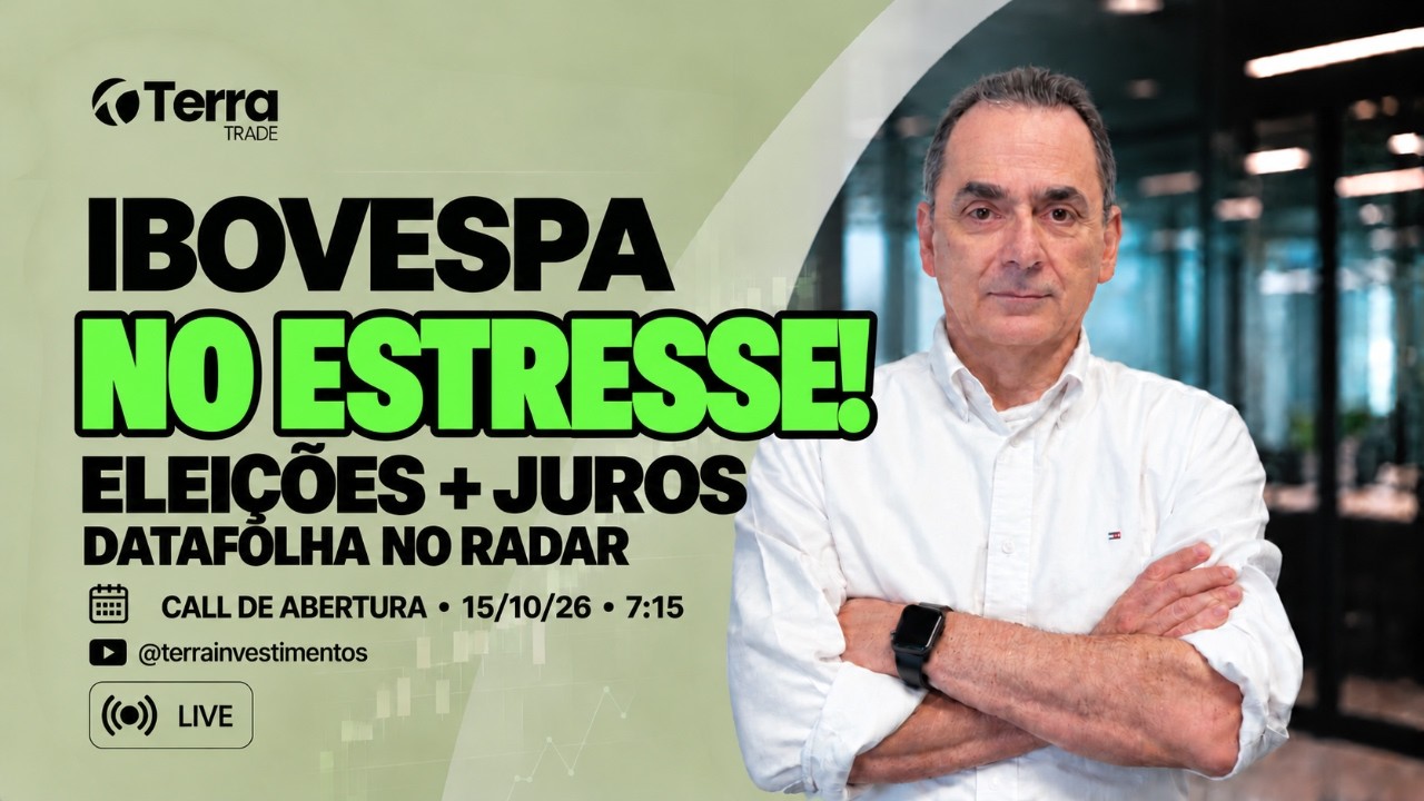📉 Ibovespa no estresse! Quaest, Datafolha e juros | Call de Abertura 15/10/26 7:15 hs