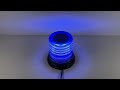Modrý LED maják 12/24V - 144x1W LED / pro pevnou montáž / ECE R65 (ø 178 x 160mm) - Video Youtube