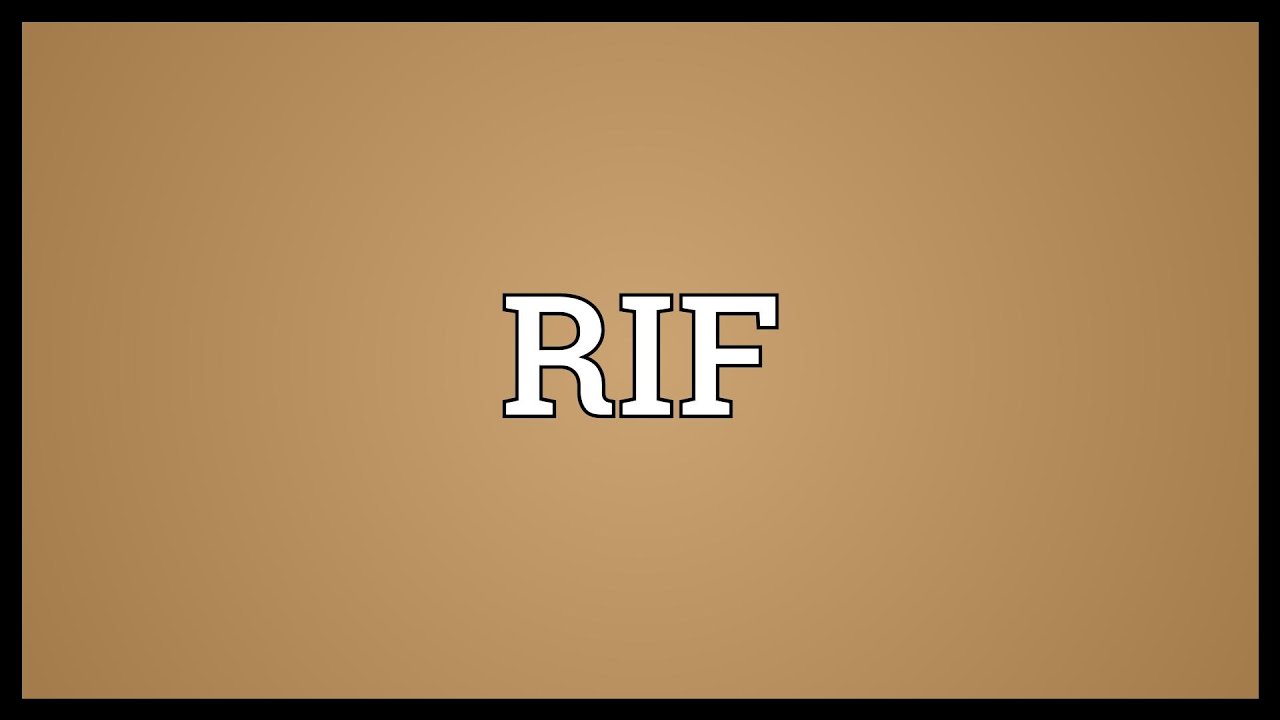 What does RIF mean in text messages?