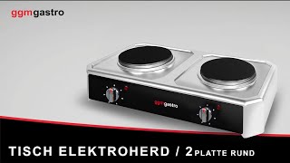 Réchaud électrique à poser - 4kW - 2 plaques électriques
