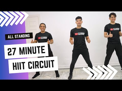 27 Min HIIT Workout For Fat Burn & Cardio | No Equipment | FH#087