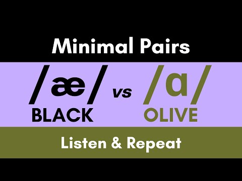 /æ/ vs /ɑ/ Minimal Pairs - American English #vowelsounds #soundamerican
