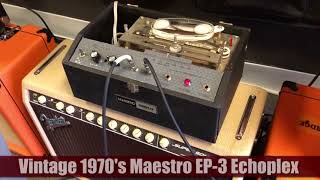 Video thumbnail for Maestro EP-3 Echoplex Tape Echo Delay Demo with Steve Kiernan | Guitar Hangar by Guitar Hangar - Lessons, Rentals, Repairs, and More