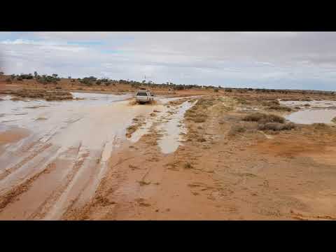 Drive Across a Very Wet Lake, Simpson Desert 2018