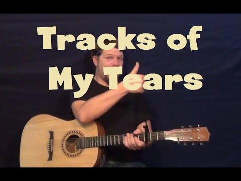Tracks of My Tears (Smokey Robinson) Easy Guitar Lesson How to Play Tutorial
