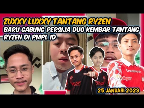 ZUXXY TANTANG RYZEN❗Reaksi KO ED Duo Kembar tantang Ryzen di PMPL ID