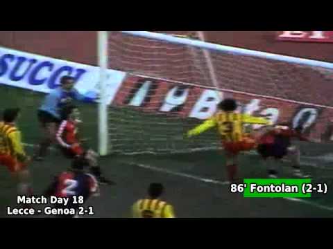 Serie A 1989-1990, day 18: Lecce - Genoa 2-1 (Fontolan goal)