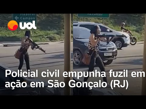 Policial civil usa fuzil durante ação na favela do Salgueiro (RJ); veja vídeo