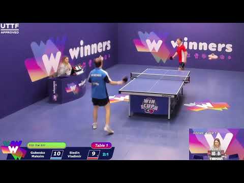 WINners CUP table 1 14.01 Gubenko Maksim - Siedin Vladimir 22:30